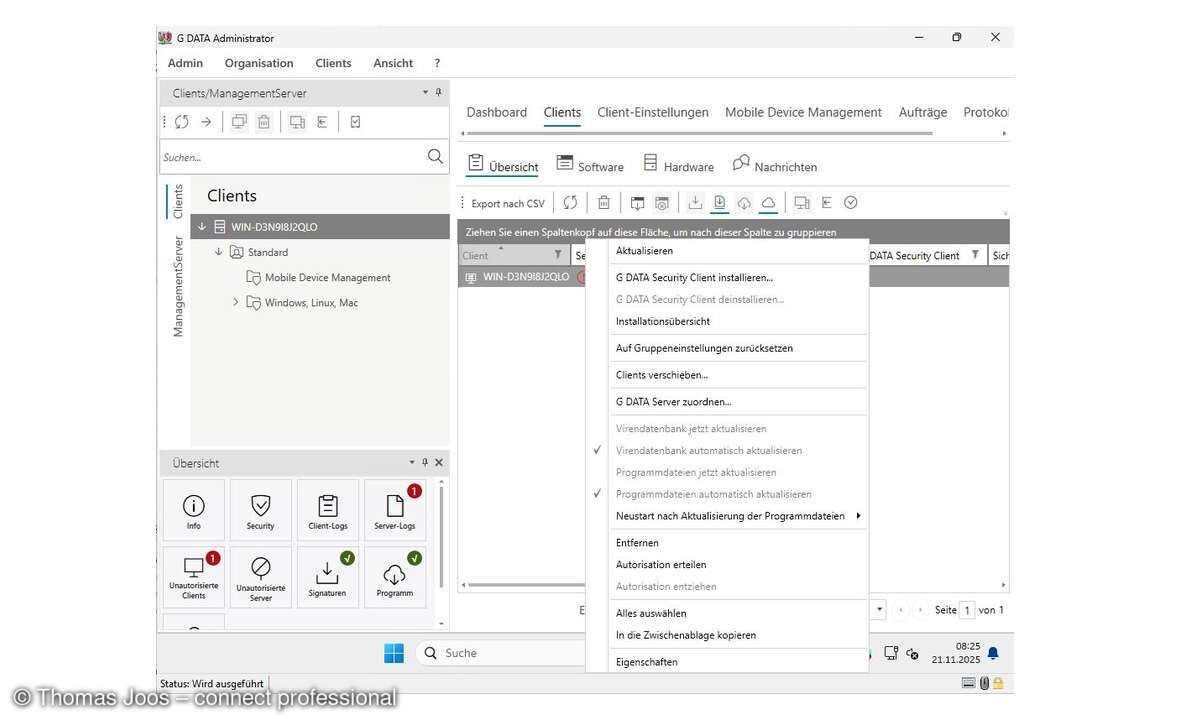G Data Endpoint Protection Business Test, Dezember 2025