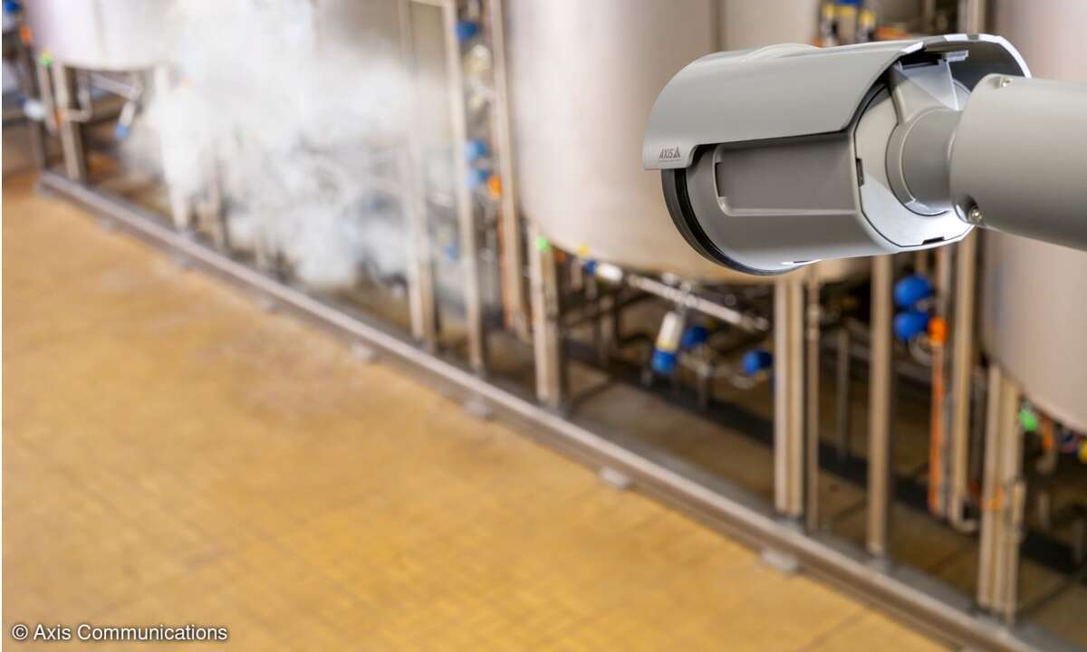 Sicherheitskamera im chemischen Umfeld, Axis