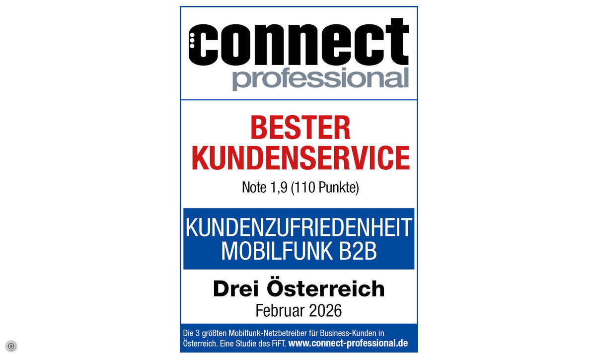 Bester Kundenservice Drei Österreich, KB Mobilfunk B2B 2026 