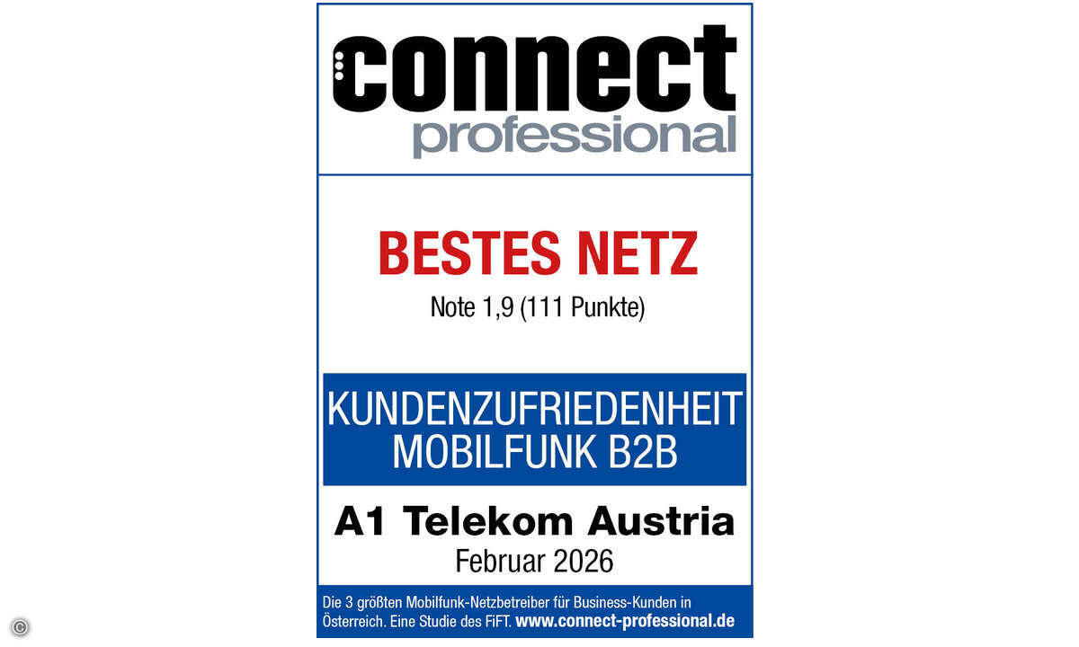 Bestes Netz A1, KB Mobilfunk B2B 2026 