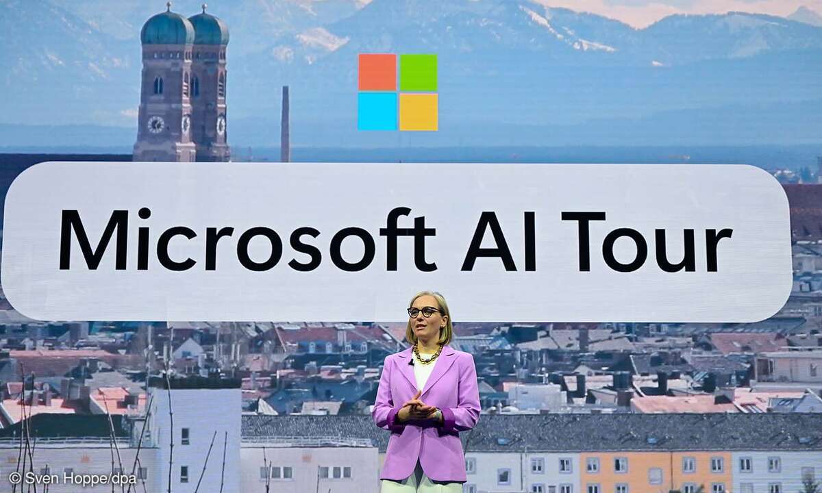 Agnes Heftberger, Geschäftsführerin Microsoft Deutschland, während der Microsoft AI Tour
