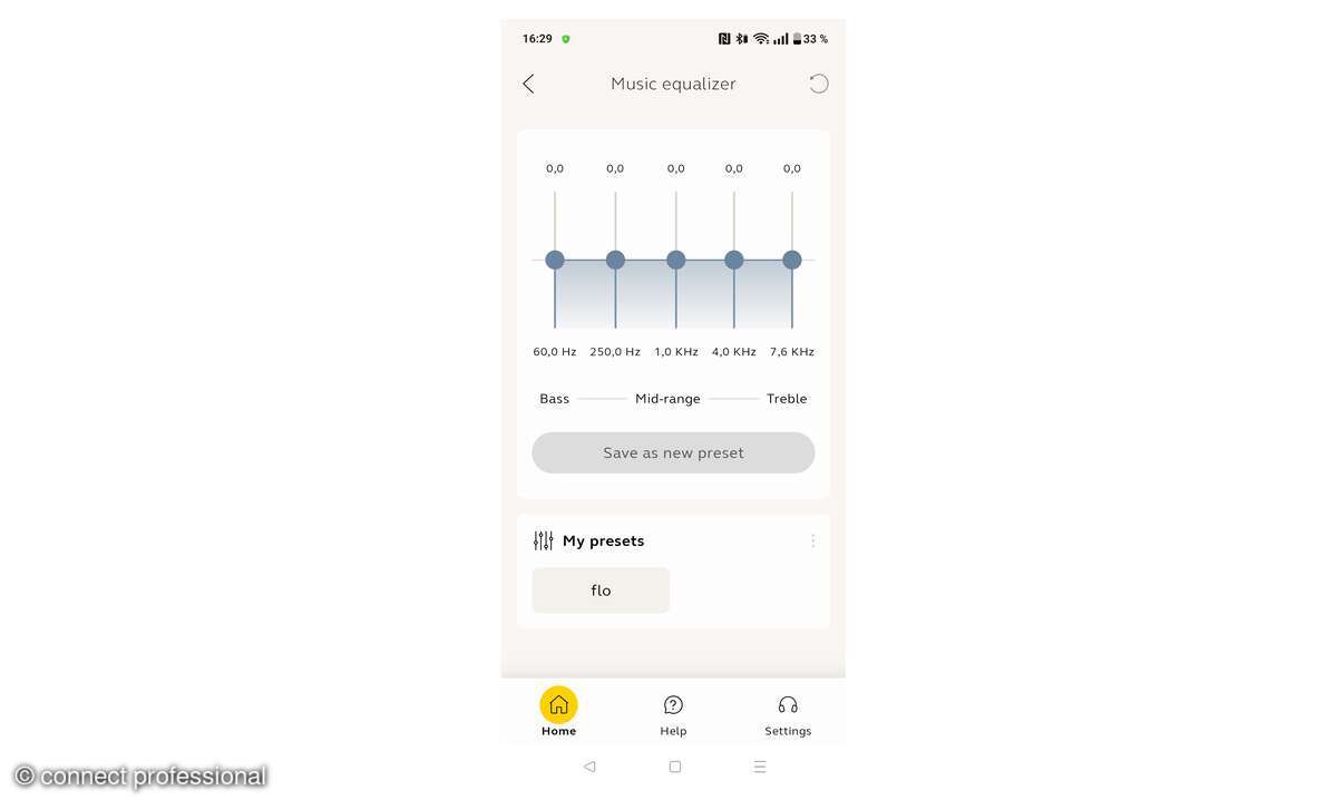 Screenshot App Jabra Evolve3 Steuerung 